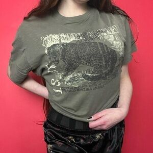 grungy cheetah tee shirt 💚🖤​​​​​​​​​​​​​​​​​